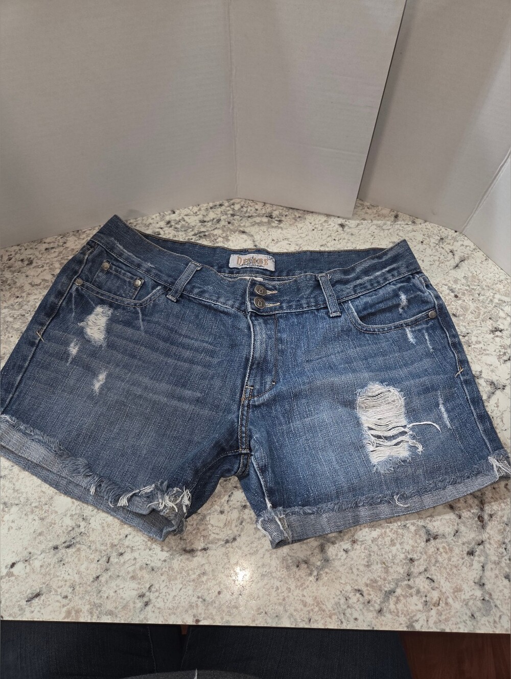 Decree Womens Distressed Jean Shorts...11